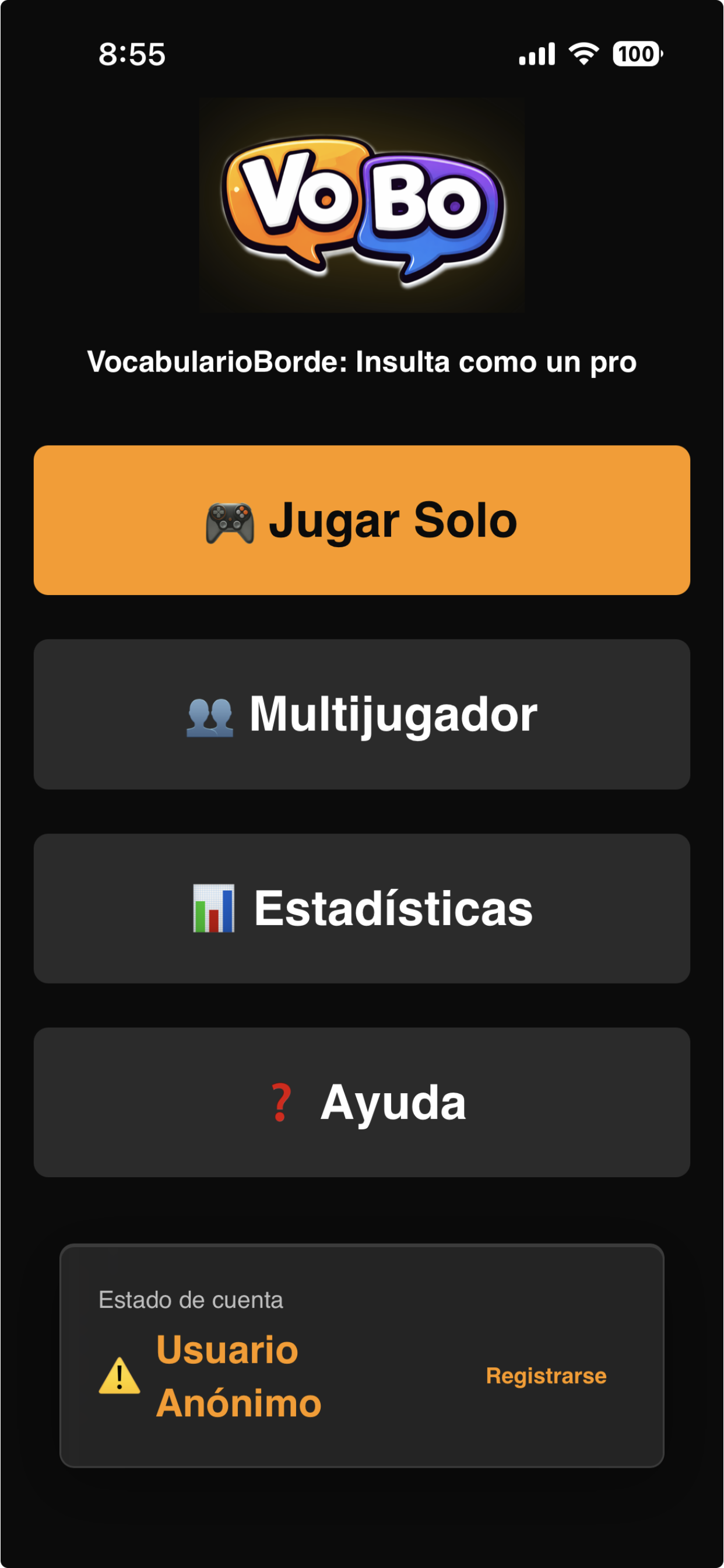 {{ lang==='es'?'Pantalla de inicio VoBo':'VoBo home screen' }}